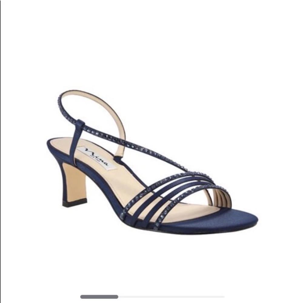 NINA GERRI DRESS SANDALS | NAVY BLUE | SIZE 7.5M